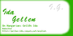 ida gellen business card