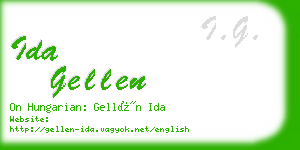 ida gellen business card